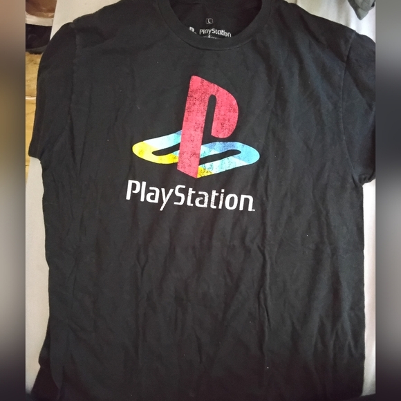 Sony Black T-Shirt with Colorful PlayStation Logo - Picture 1 of 3